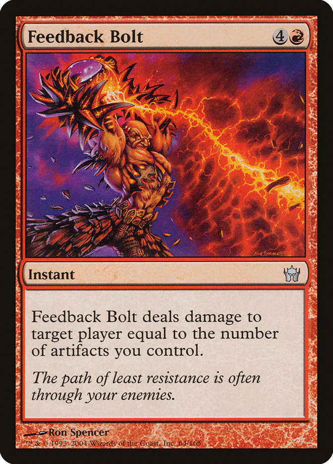 Feedback Bolt – Uncommon Magic: The Gathering card from Fifth Dawn (#64)