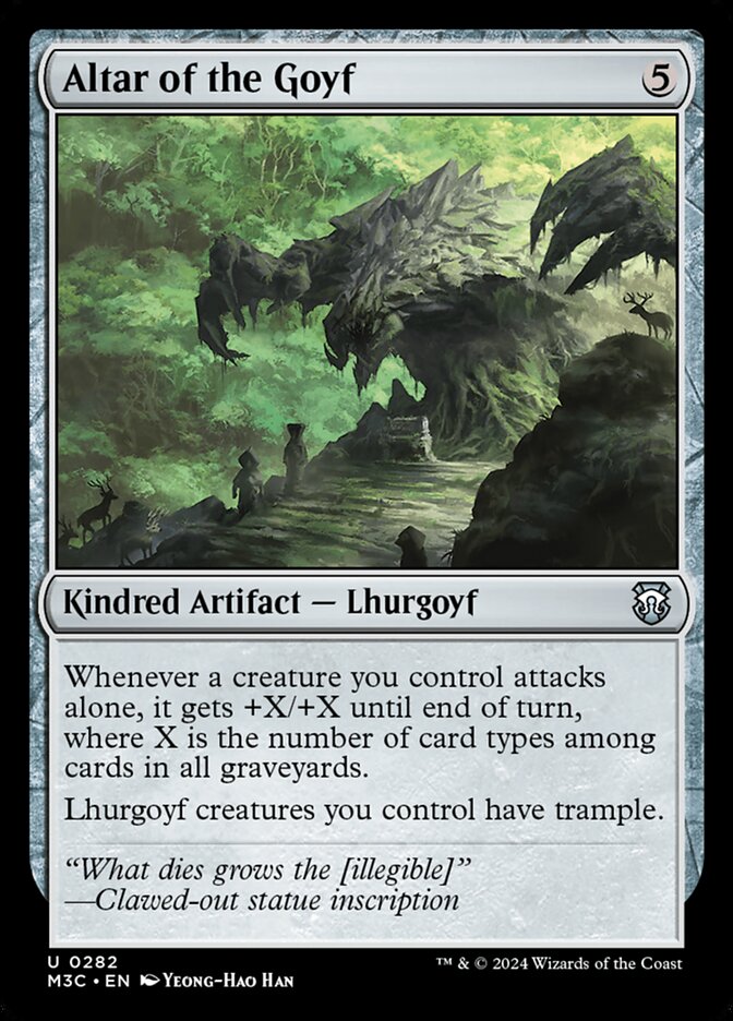 Altar of the Goyf – Uncommon Magic: The Gathering card from Modern Horizons 3 Commander (#282)