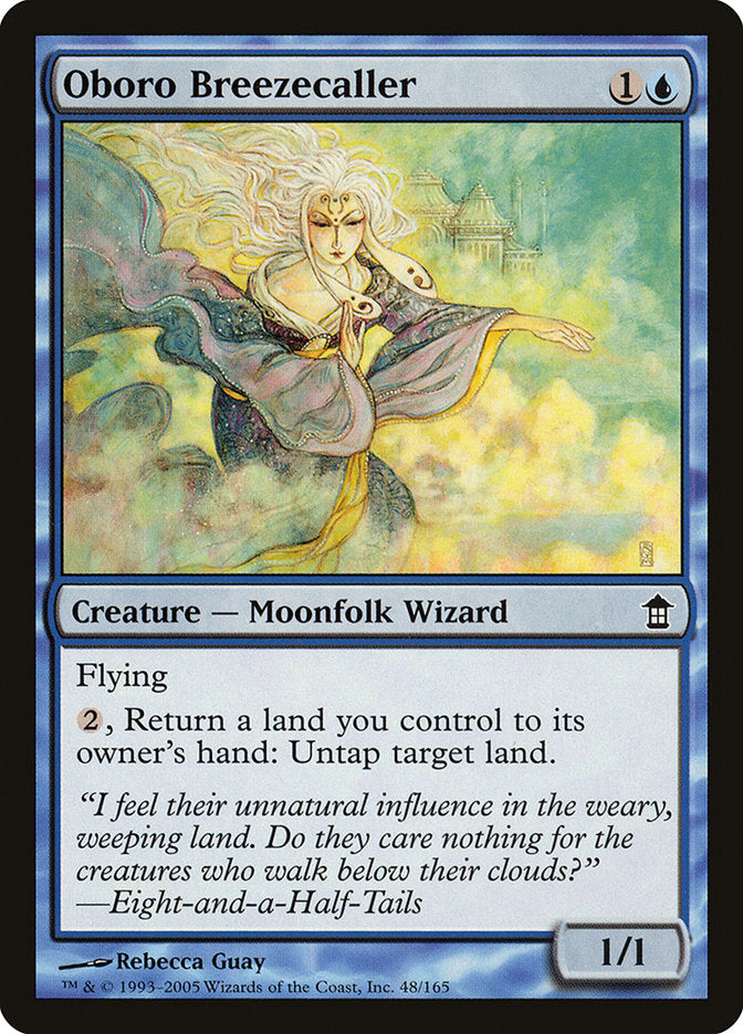 Oboro Breezecaller – Common Magic: The Gathering card from Saviors of Kamigawa (#48)