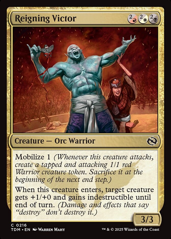 Reigning Victor – Common Magic: The Gathering card from Tarkir: Dragonstorm (#216)