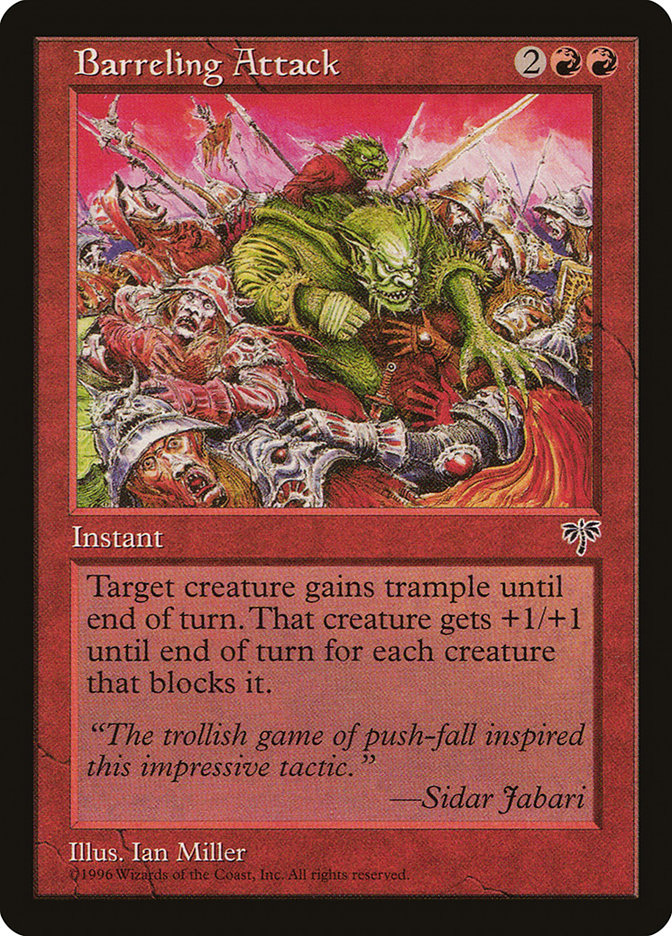Barreling Attack – Rare Magic: The Gathering card from Mirage (#157)