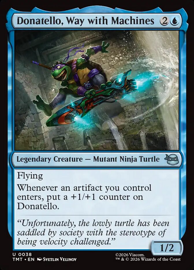 Donatello, Way with Machines – Uncommon Magic: The Gathering card from Teenage Mutant Ninja Turtles (#38)