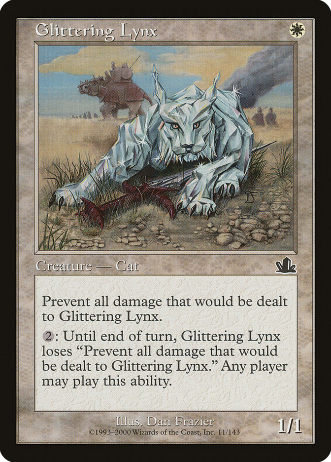 Glittering Lynx – Common Magic: The Gathering card from Prophecy (#11)