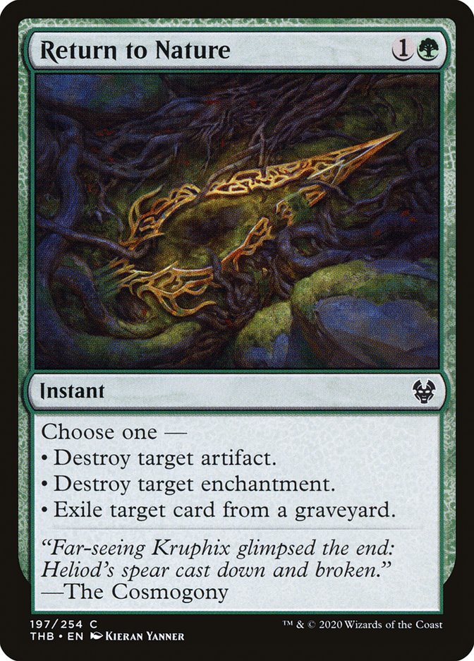 Return to Nature – Common Magic: The Gathering card from Theros Beyond Death (#197)