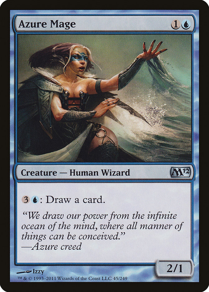 Azure Mage – Uncommon Magic: The Gathering card from Magic 2012 (#45)
