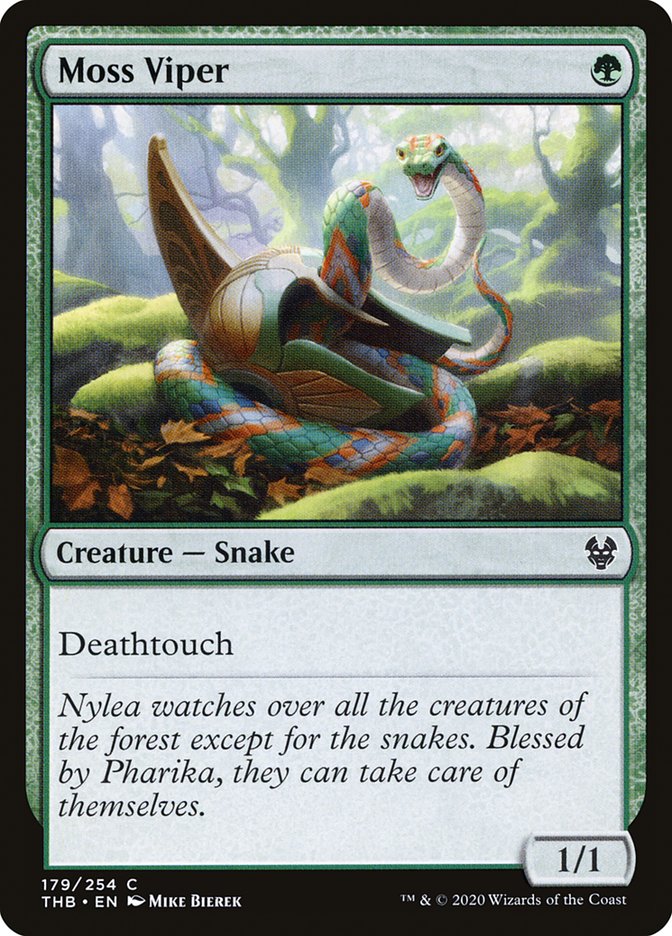 Moss Viper – Common Magic: The Gathering card from Theros Beyond Death (#179)