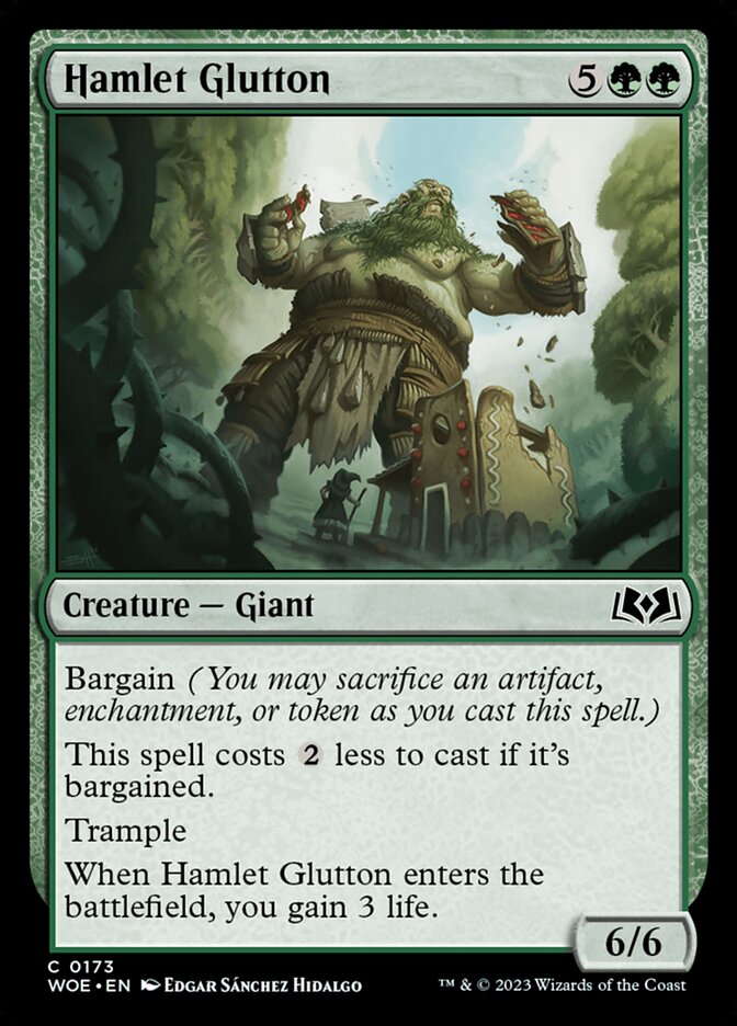 Hamlet Glutton – Common Magic: The Gathering card from Wilds of Eldraine (#173)
