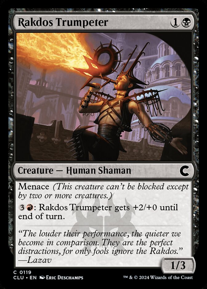 Rakdos Trumpeter – Common Magic: The Gathering card from Ravnica: Clue Edition (#119)