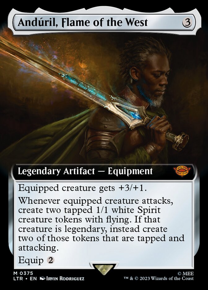 Andúril, Flame of the West – Mythic Magic: The Gathering card from The Lord of the Rings: Tales of Middle-earth (#375)
