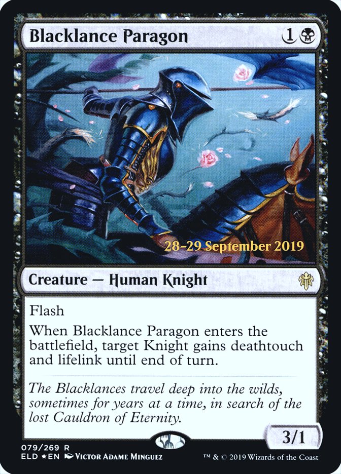 Blacklance Paragon – Rare Magic: The Gathering card from Throne of Eldraine Promos (#79s)