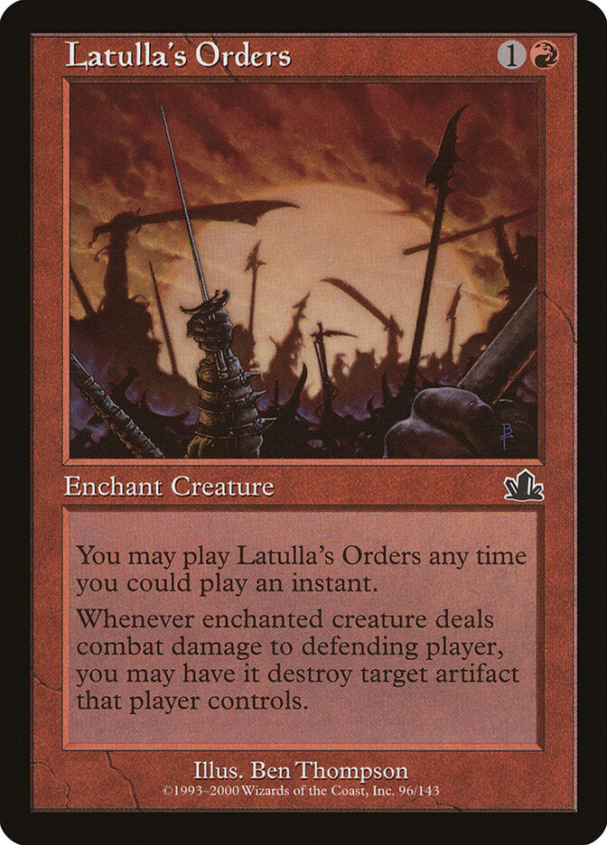 Latulla's Orders – Common Magic: The Gathering card from Prophecy (#96)