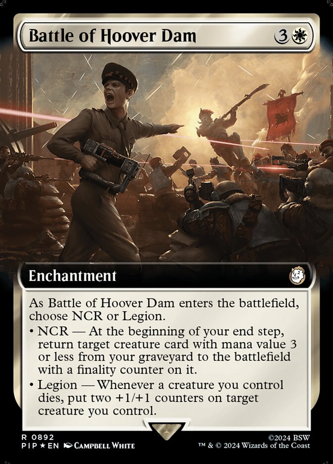Battle of Hoover Dam – Rare Magic: The Gathering card from Fallout (#892)
