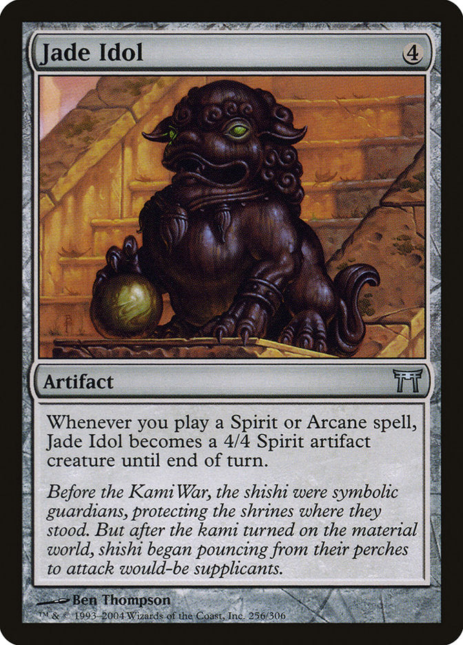 Jade Idol – Uncommon Magic: The Gathering card from Champions of Kamigawa (#256)