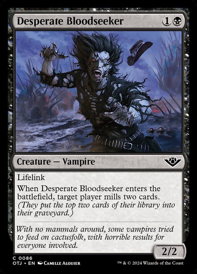 Desperate Bloodseeker – Common Magic: The Gathering card from Outlaws of Thunder Junction (#86)