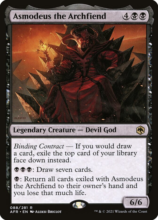 Asmodeus the Archfiend – Rare Magic: The Gathering card from Adventures in the Forgotten Realms (#88)