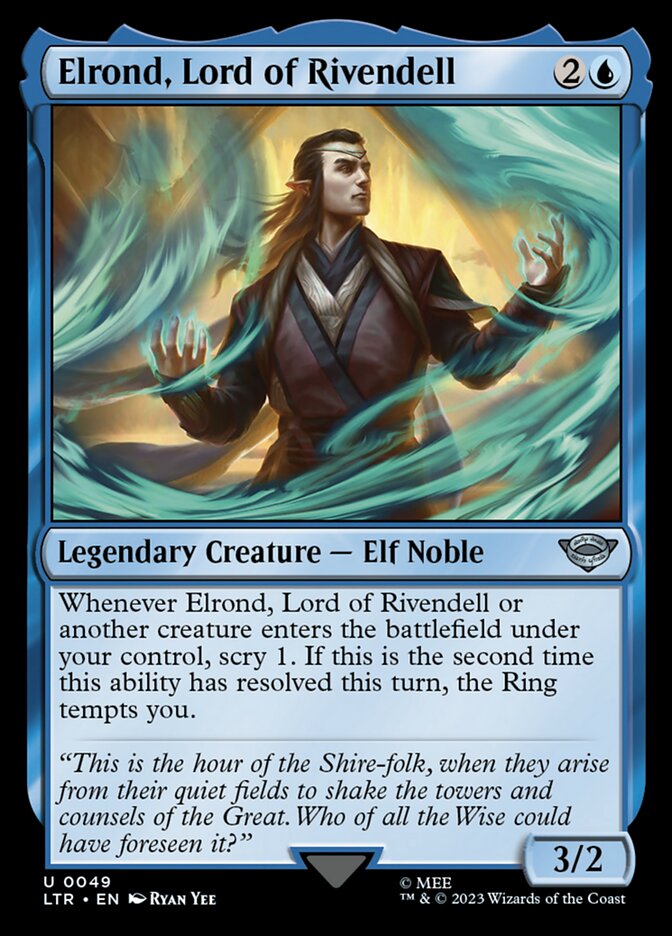 Elrond, Lord of Rivendell – Uncommon Magic: The Gathering card from The Lord of the Rings: Tales of Middle-earth (#49)