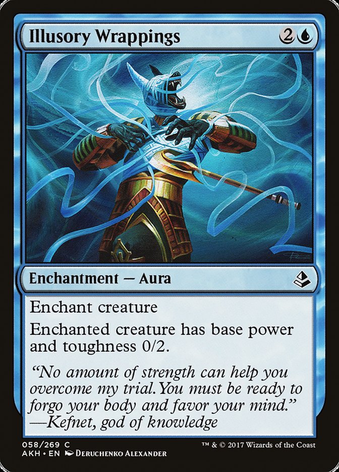 Illusory Wrappings – Common Magic: The Gathering card from Amonkhet (#58)