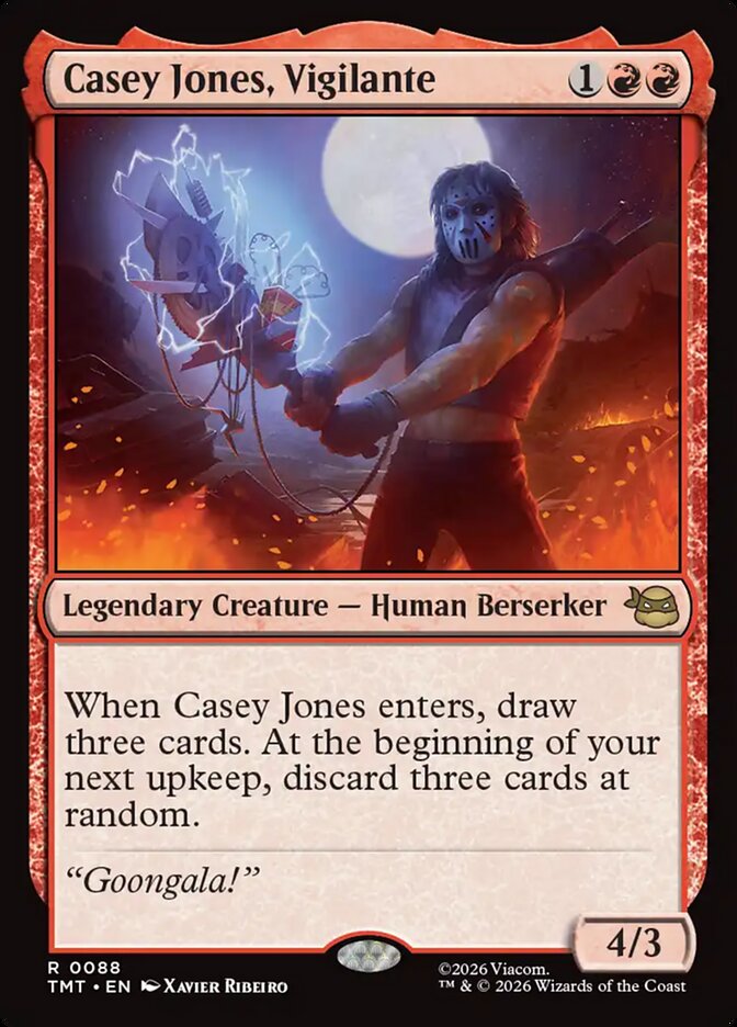 Casey Jones, Vigilante – Rare Magic: The Gathering card from Teenage Mutant Ninja Turtles (#88)