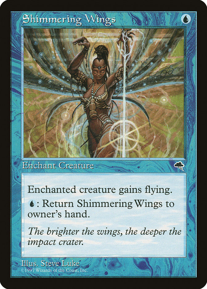Shimmering Wings – Common Magic: The Gathering card from Tempest (#87)