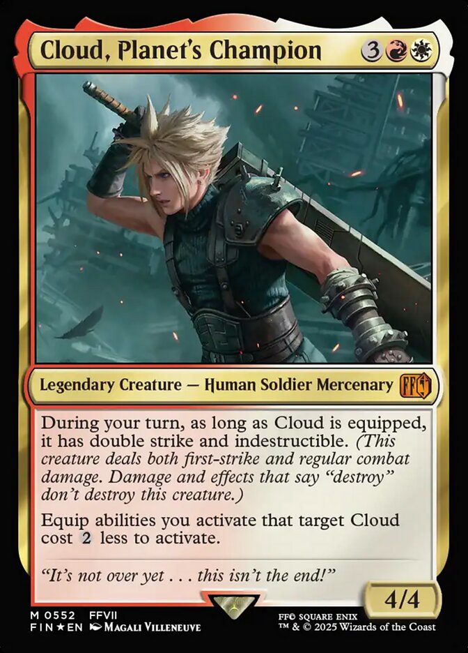 Cloud, Planet's Champion – Mythic Magic: The Gathering card from Final Fantasy (#552)