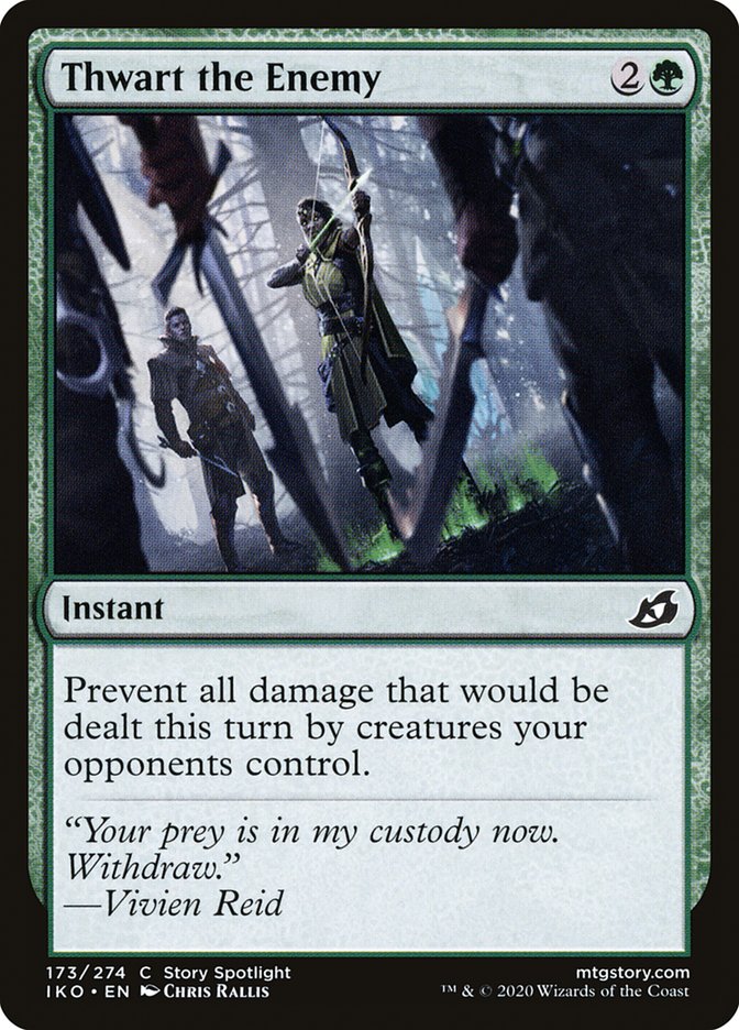 Thwart the Enemy – Common Magic: The Gathering card from Ikoria: Lair of Behemoths (#173)