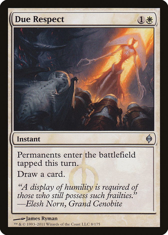 Due Respect – Uncommon Magic: The Gathering card from New Phyrexia (#8)
