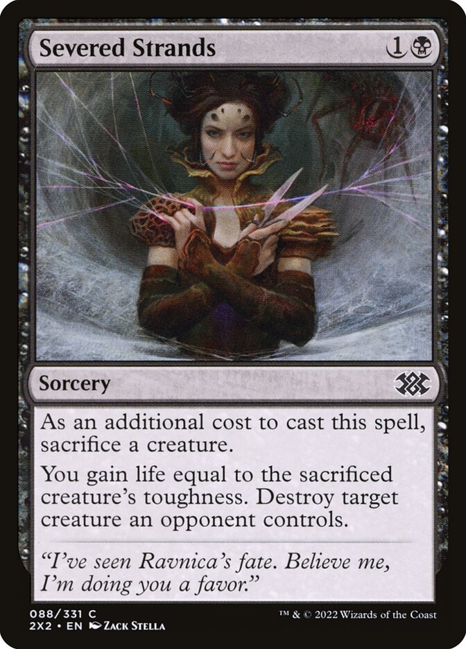 Severed Strands – Common Magic: The Gathering card from Double Masters 2022 (#88)