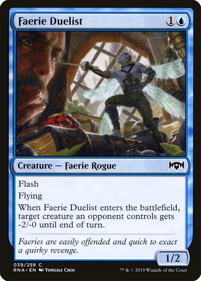 Faerie Duelist – Common Magic: The Gathering card from Ravnica Allegiance (#39)