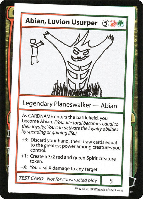 Abian, Luvion Usurper – Rare Magic: The Gathering card from Mystery Booster Playtest Cards 2021 (#87)