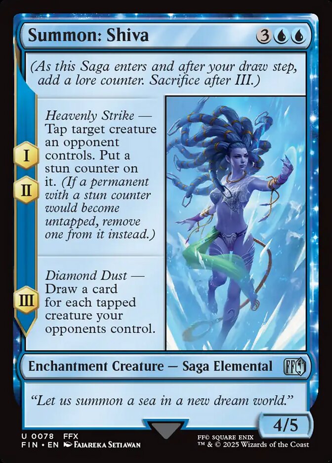 Summon: Shiva – Uncommon Magic: The Gathering card from Final Fantasy (#78)
