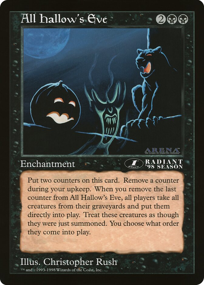 All Hallow's Eve – Rare Magic: The Gathering card from Oversized League Prizes (#42)