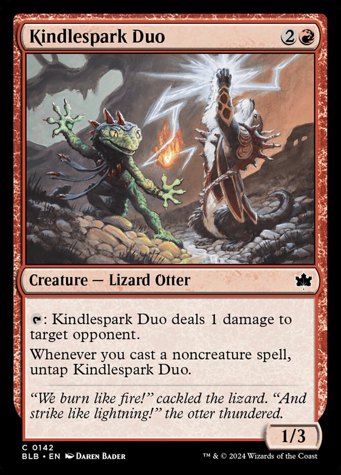 Kindlespark Duo – Common Magic: The Gathering card from Bloomburrow (#142)