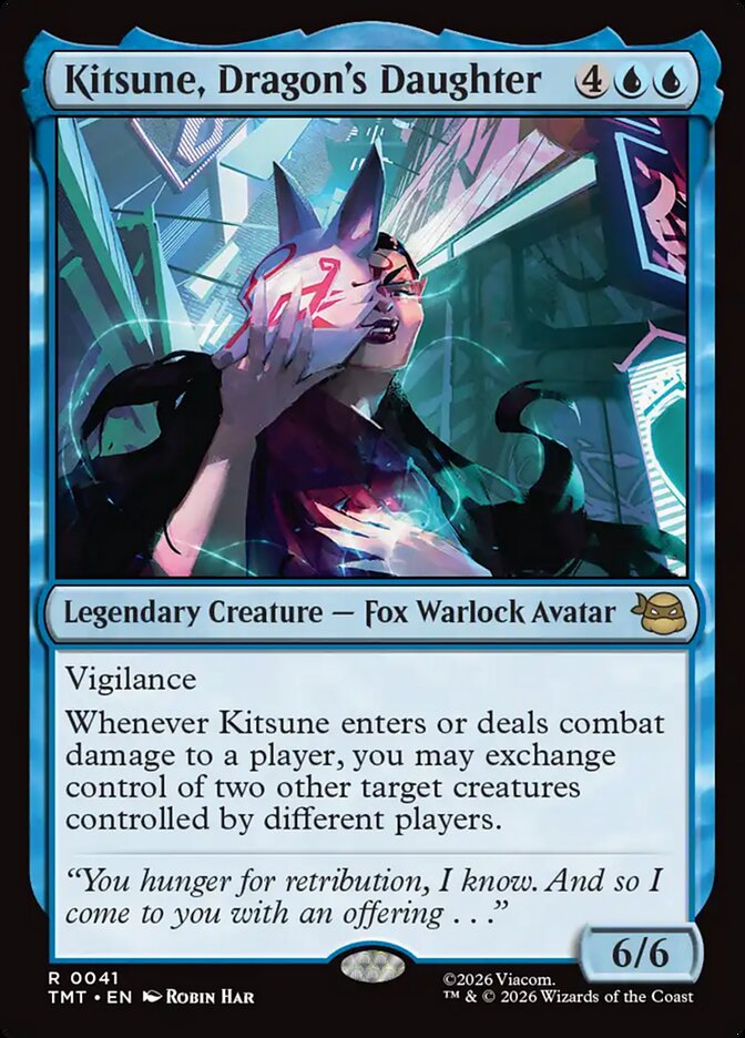 Kitsune, Dragon's Daughter – Rare Magic: The Gathering card from Teenage Mutant Ninja Turtles (#41)