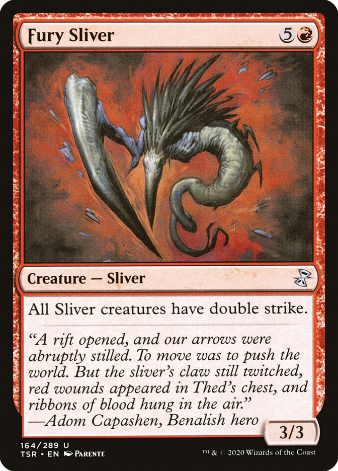 Fury Sliver – Uncommon Magic: The Gathering card from Time Spiral Remastered (#164)