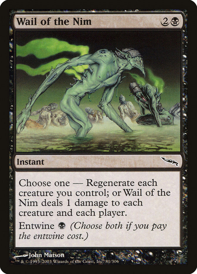 Wail of the Nim – Common Magic: The Gathering card from Mirrodin (#81)