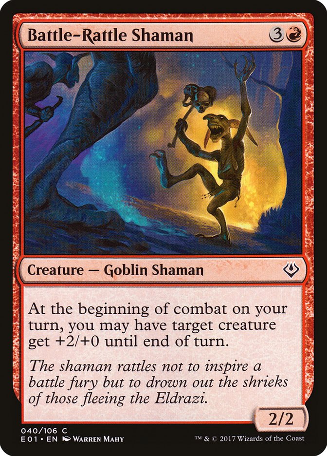 Battle-Rattle Shaman – Common Magic: The Gathering card from Archenemy: Nicol Bolas (#40)