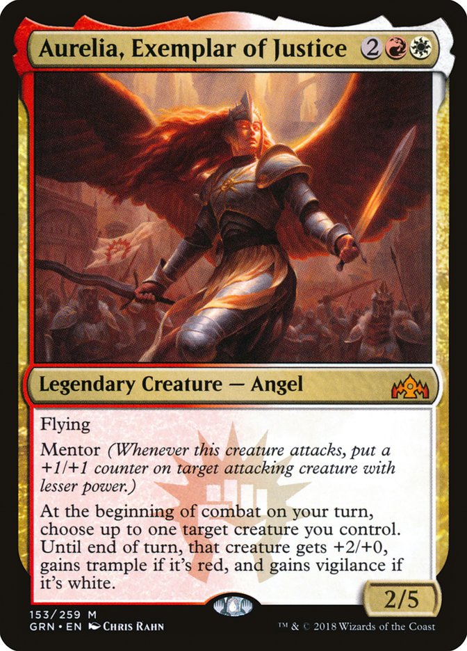 Aurelia, Exemplar of Justice – Mythic Magic: The Gathering card from Guilds of Ravnica (#153)