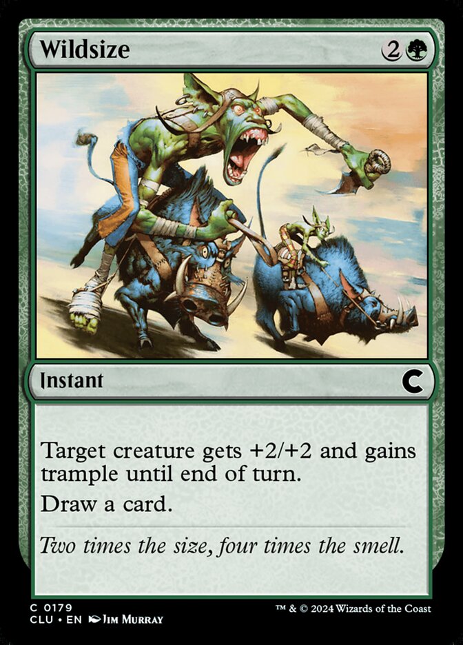 Wildsize – Common Magic: The Gathering card from Ravnica: Clue Edition (#179)