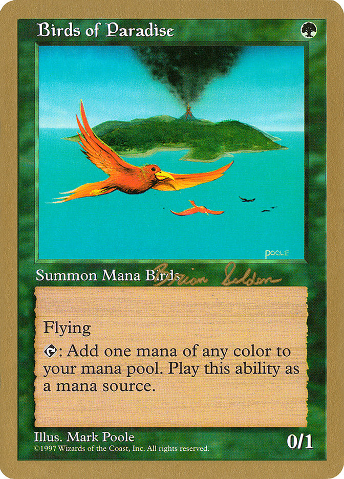 Birds of Paradise – Rare Magic: The Gathering card from World Championship Decks 1998 (#bs280)