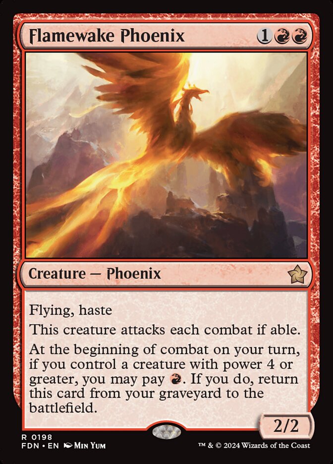 Flamewake Phoenix – Rare Magic: The Gathering card from Foundations (#198)