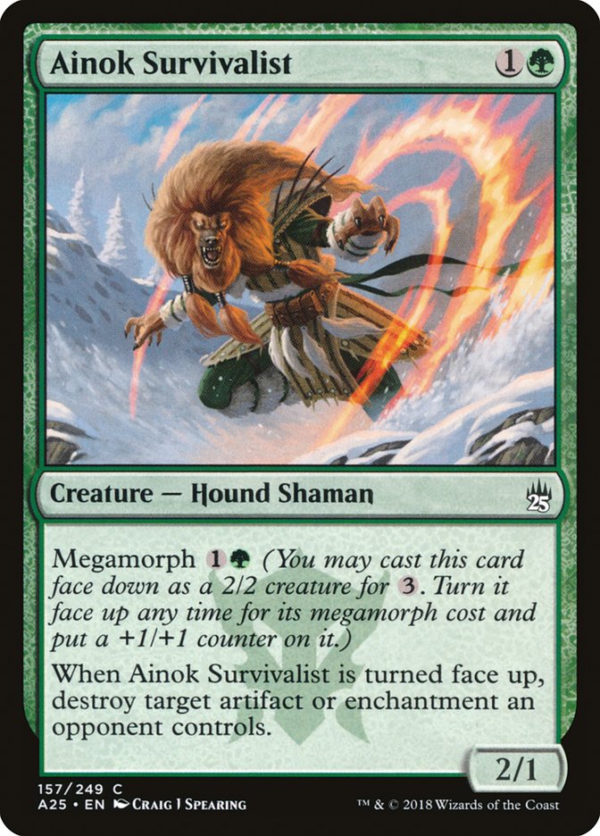 Ainok Survivalist – Common Magic: The Gathering card from Masters 25 (#157)
