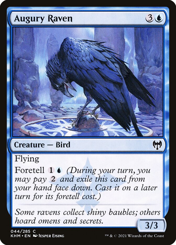 Augury Raven – Common Magic: The Gathering card from Kaldheim (#44)