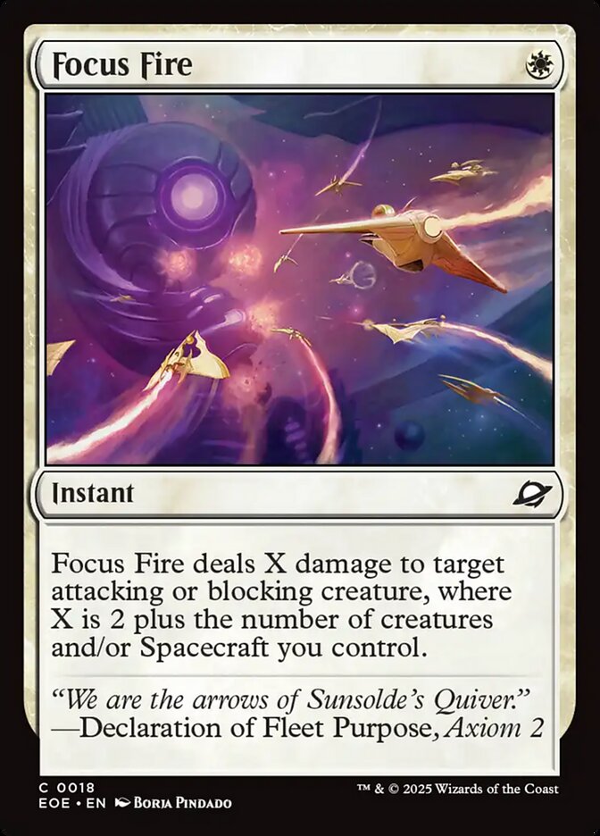 Focus Fire – Common Magic: The Gathering card from Edge of Eternities (#18)