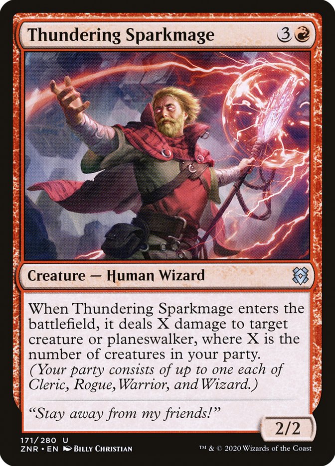 Thundering Sparkmage – Uncommon Magic: The Gathering card from Zendikar Rising (#171)