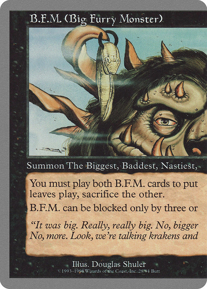 B.F.M. – Rare Magic: The Gathering card from Unglued (#28)