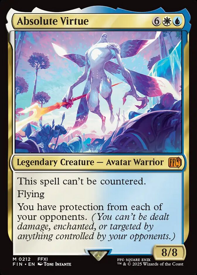 Absolute Virtue – Mythic Magic: The Gathering card from Final Fantasy (#212)
