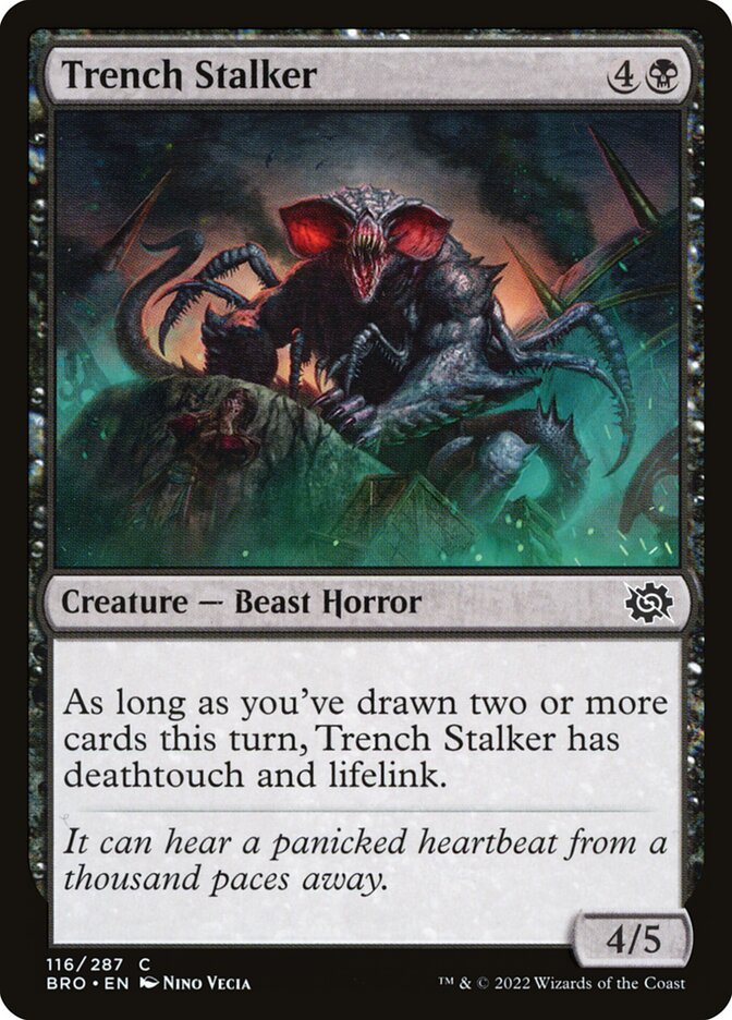 Trench Stalker – Common Magic: The Gathering card from The Brothers' War (#116)