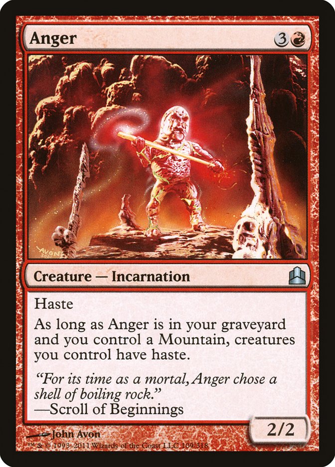 Anger – Uncommon Magic: The Gathering card from Commander 2011 (#109)