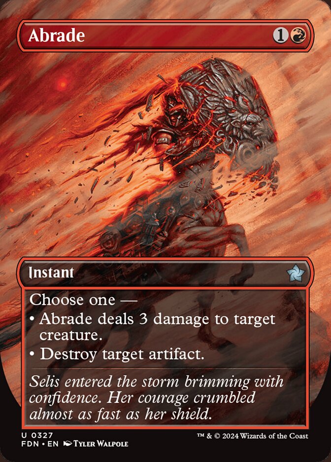 Abrade – Uncommon Magic: The Gathering card from Foundations (#327)