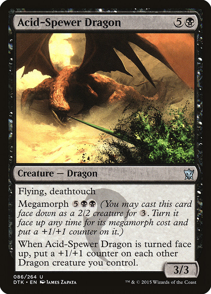 Acid-Spewer Dragon – Uncommon Magic: The Gathering card from Dragons of Tarkir (#86)